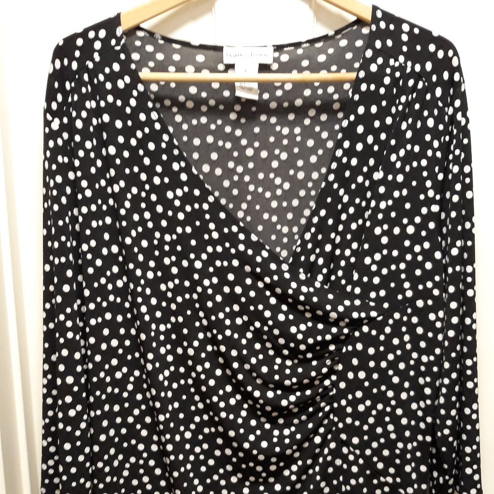 Drapers & Damons Faux Wrap Top, Size L